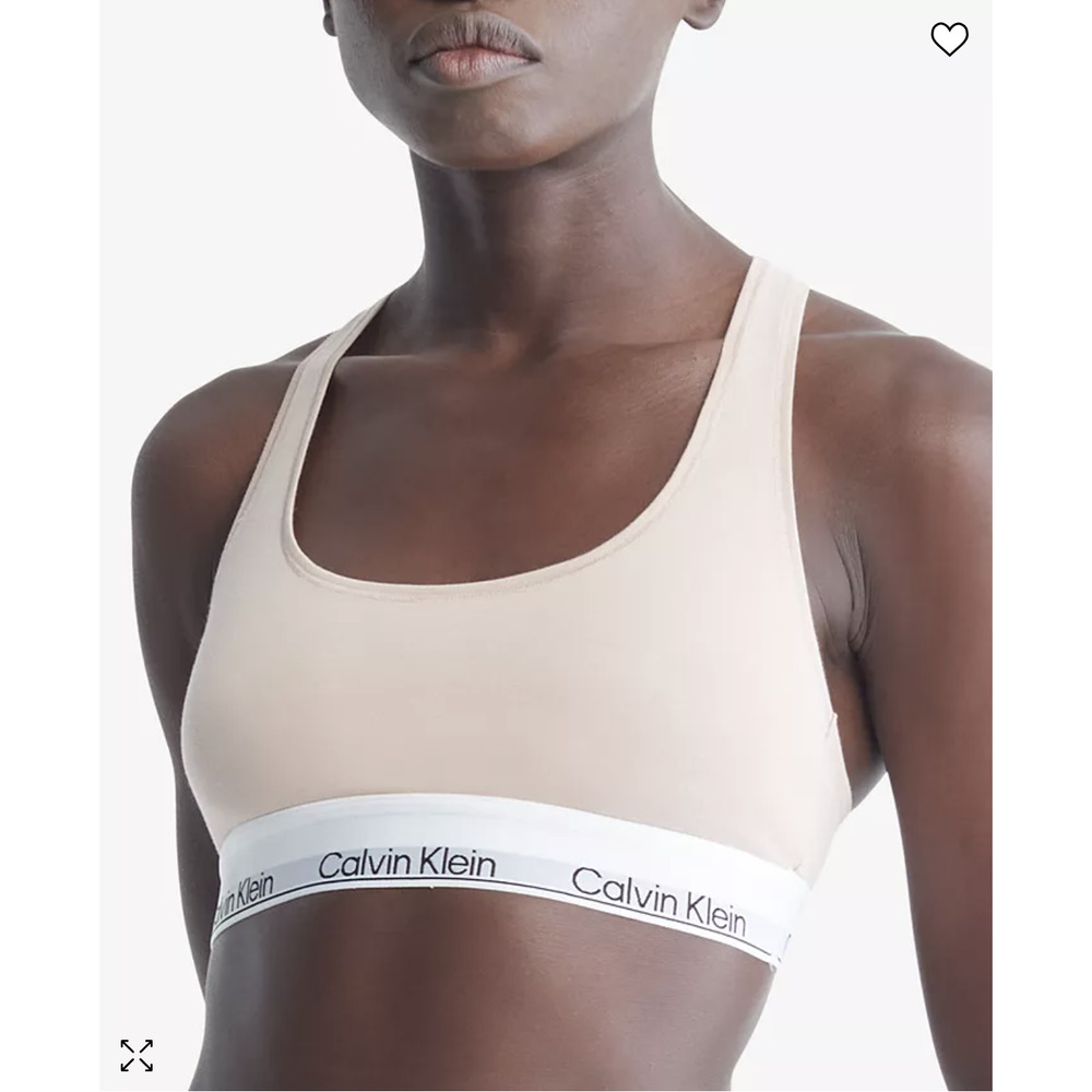 Calvin Klein Carousel Branded Logo Unlined Racerback Bralette